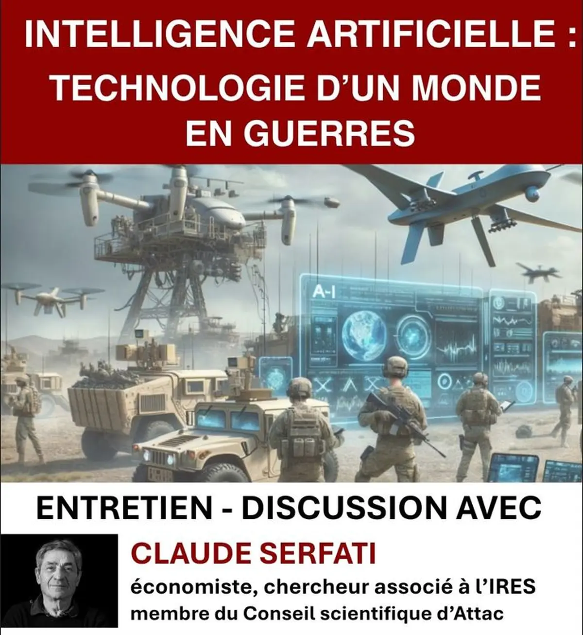 Conférence-débat : Intelligence artificielle, technologie d'un monde en guerres