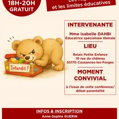 Conférence / débat - Les limites et les règles éducatives chez l'enfant