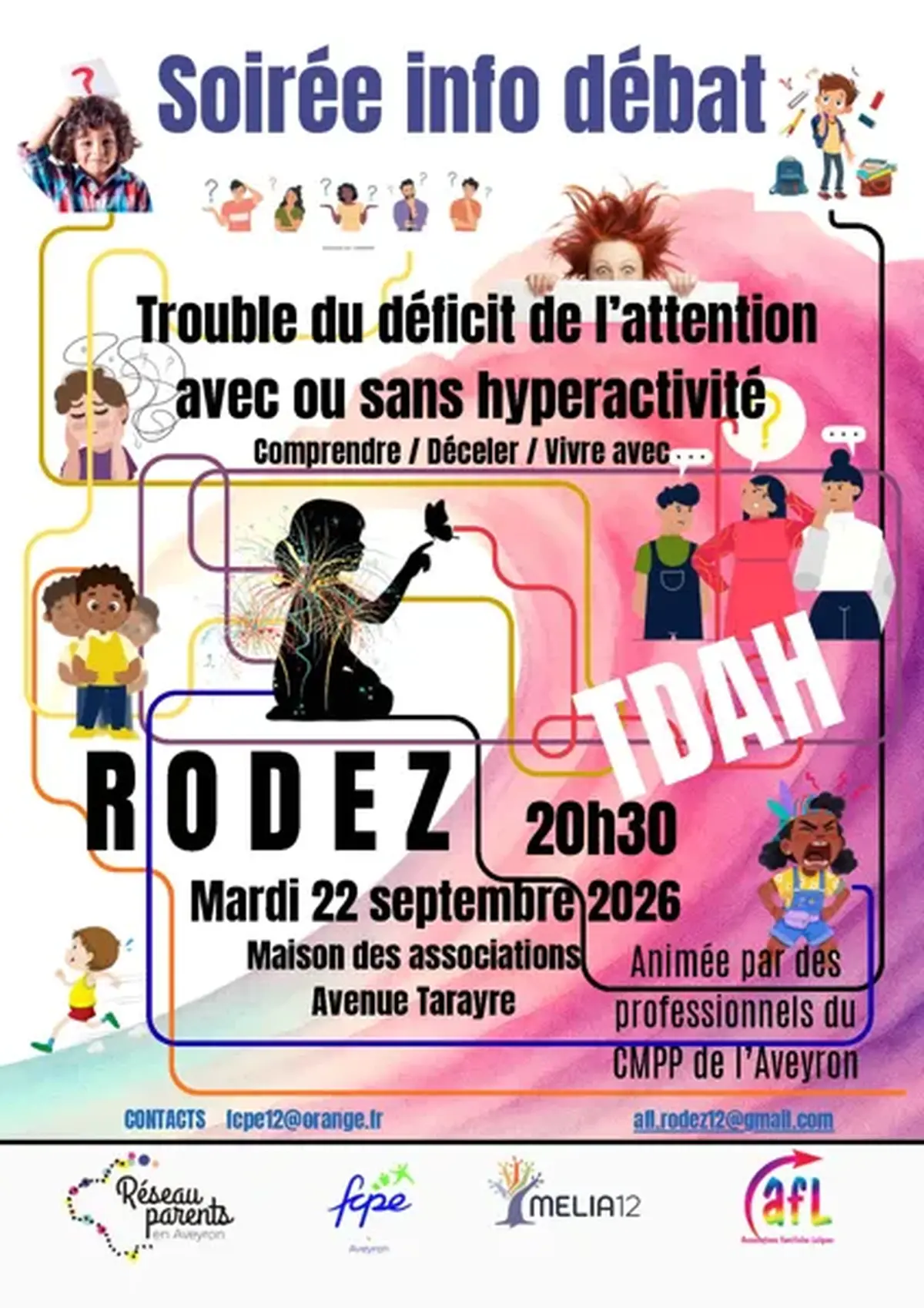 Conférence débat : Trouble du Déficit des Apprentissages avec ou sans Hyperactivité : comprendre, déceler, vivre avec..
