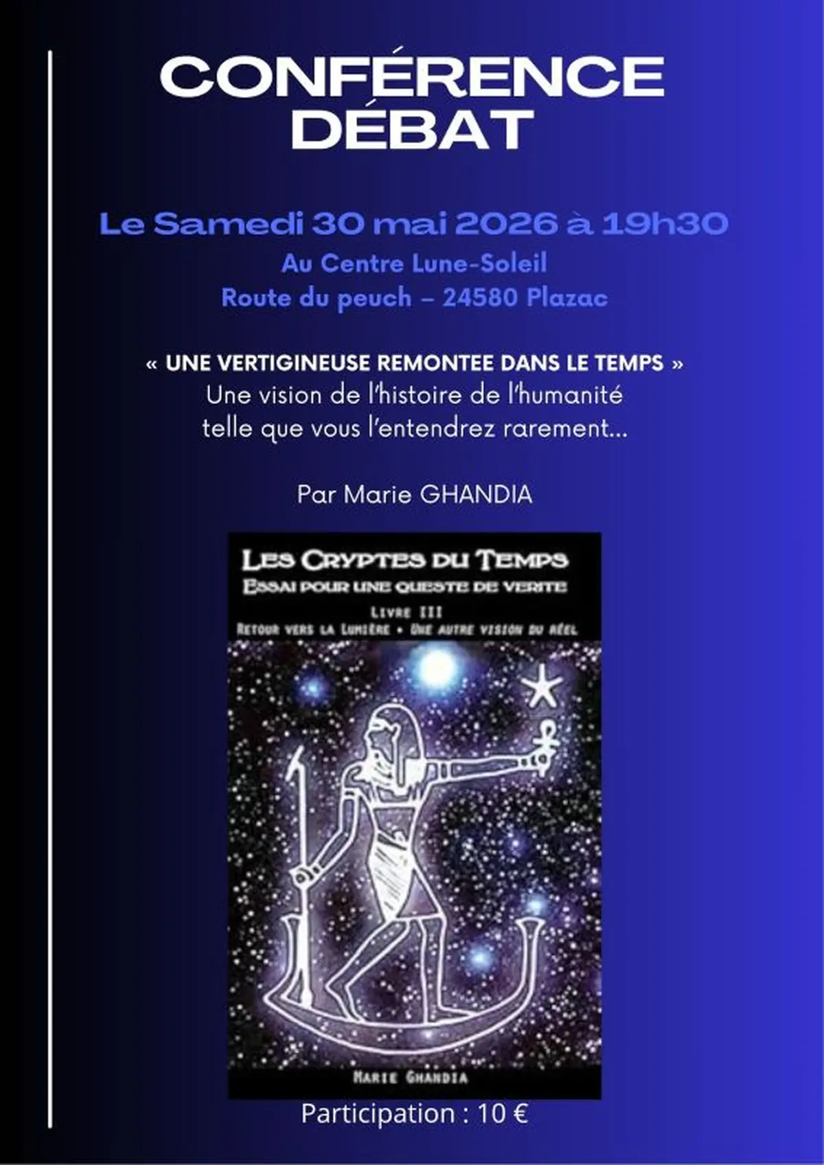 Conférence débat - Une vertigineuse remontée dans le temps