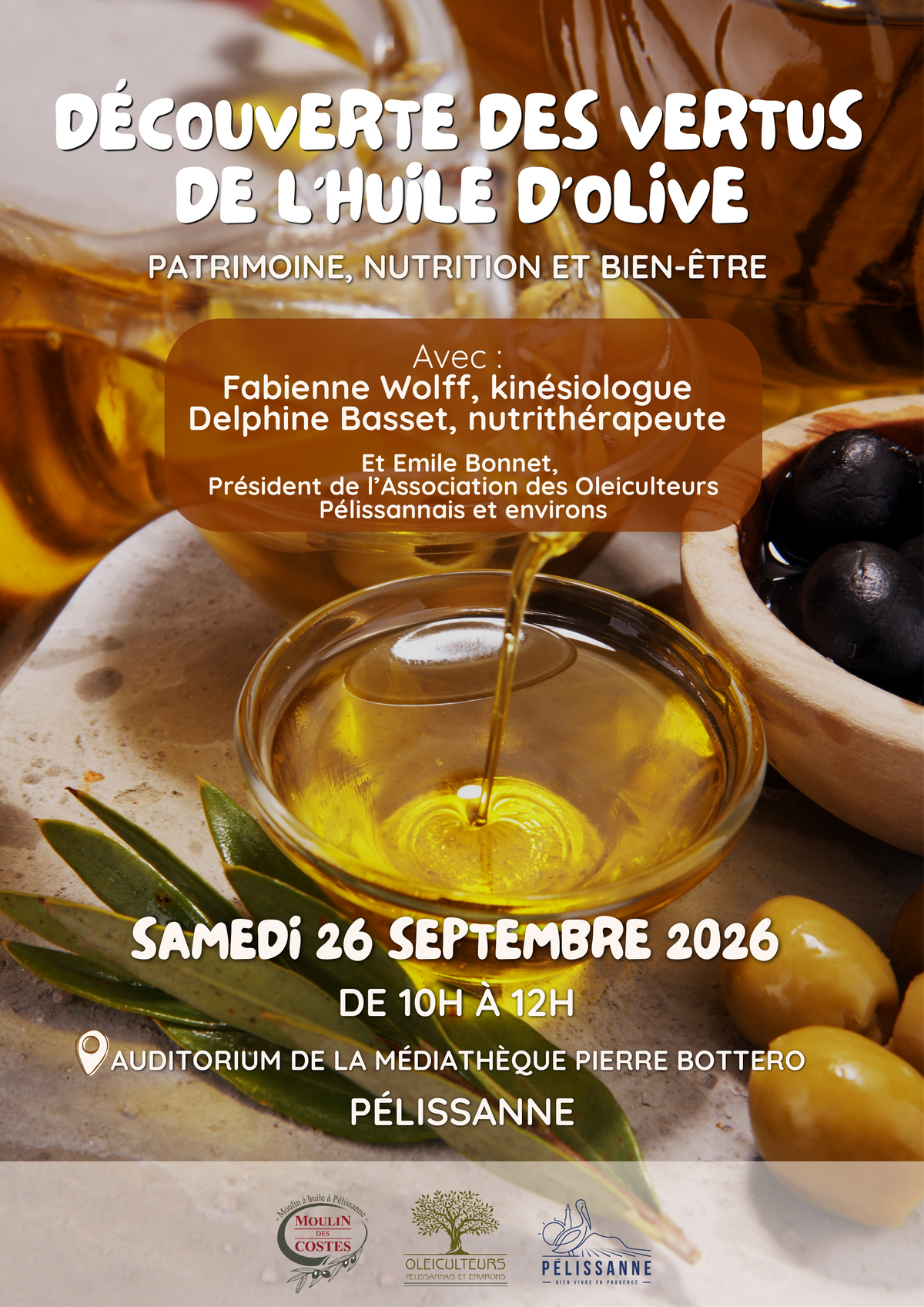 Conférence : Découverte des vertus de l'huile d'olive : patrimoine, nutrition et bien-être