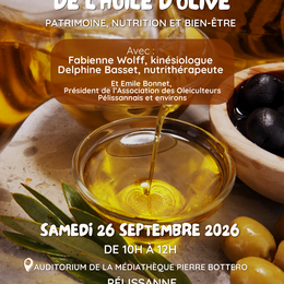 Conférence : Découverte des vertus de l'huile d'olive : patrimoine, nutrition et bien-être