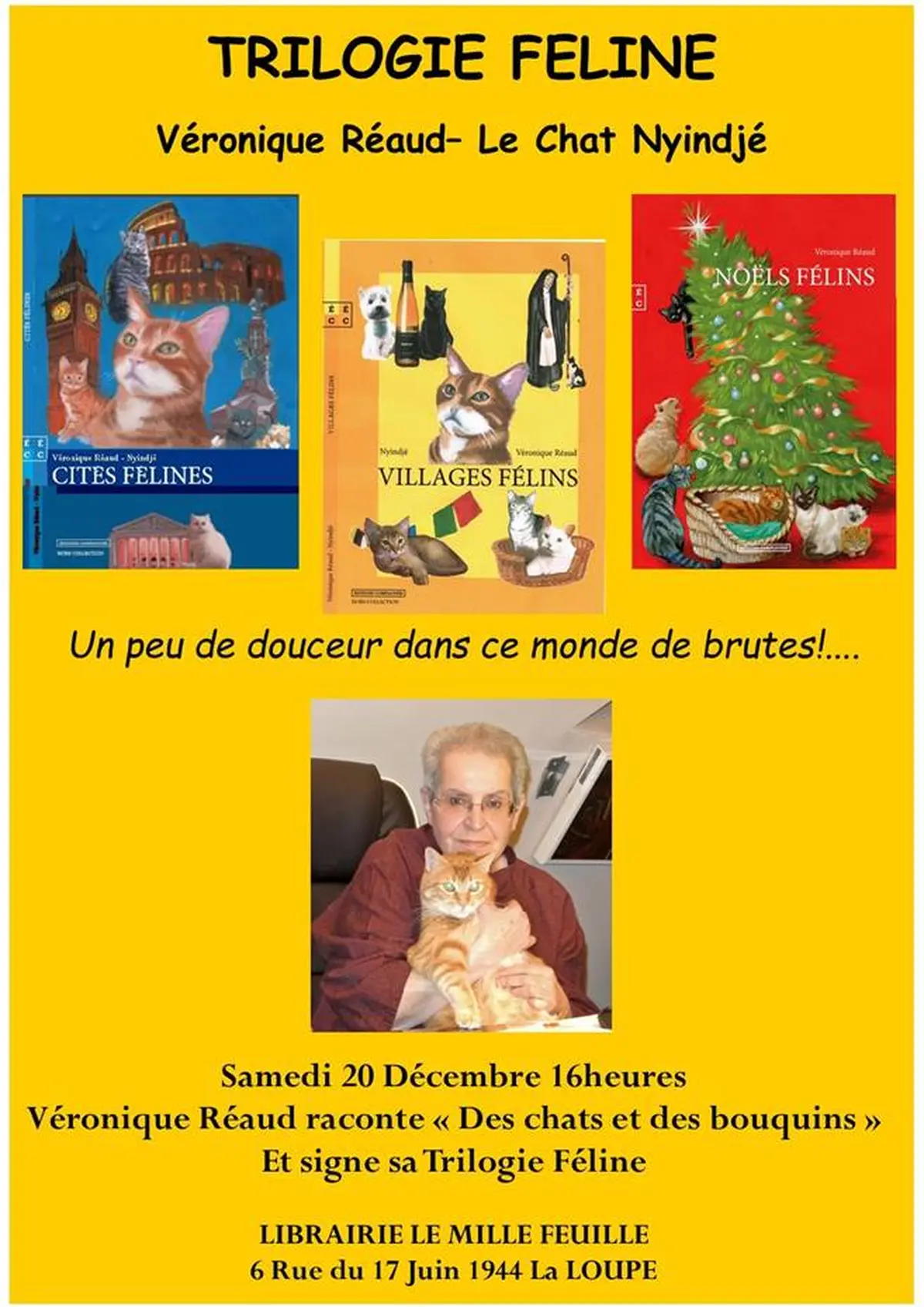 Conférence Des chats et des bouquins par Véronique Réaud