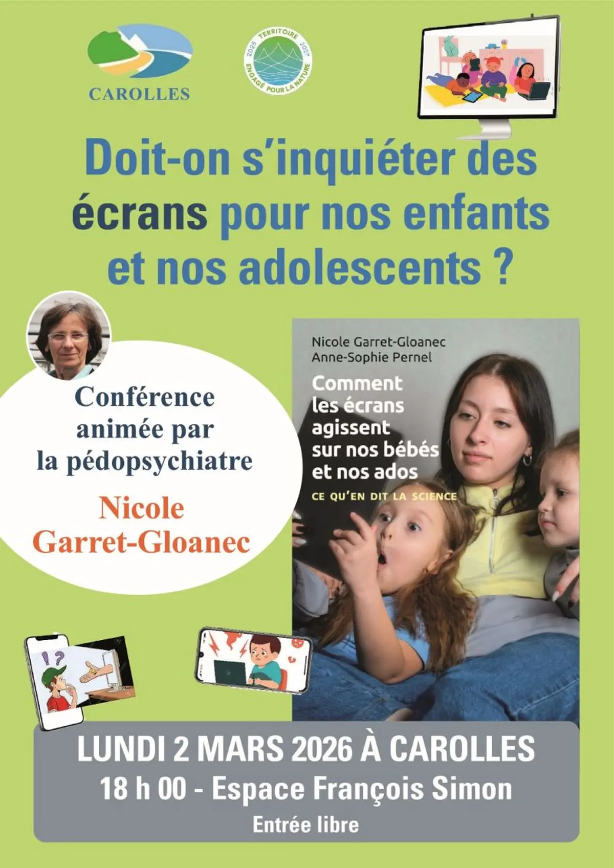 Conférence : Doit-on s'inquéter des écrans pour nos enfants et nos adolescents ?