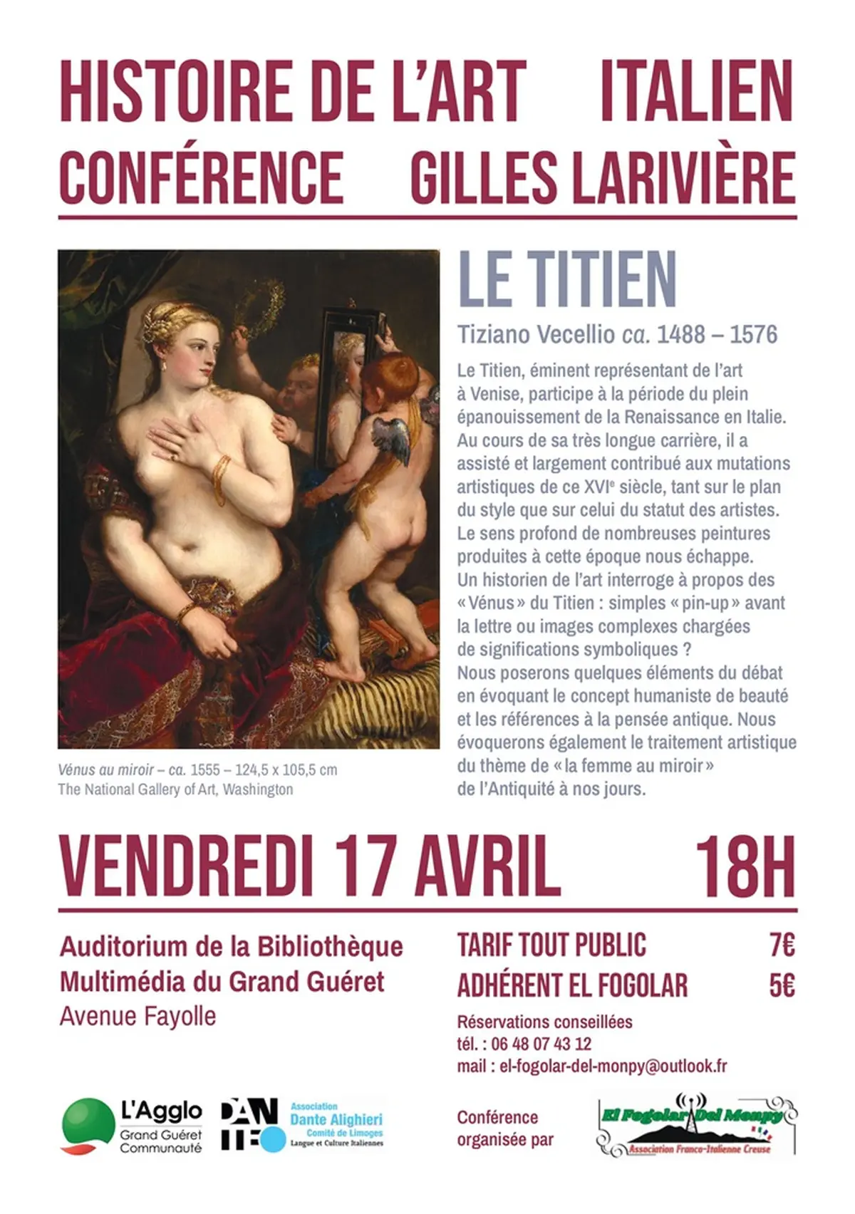 Conférence en Histoire de l'Art Italien