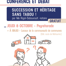 Conférence et débat : Succession et héritage sans tabou !
