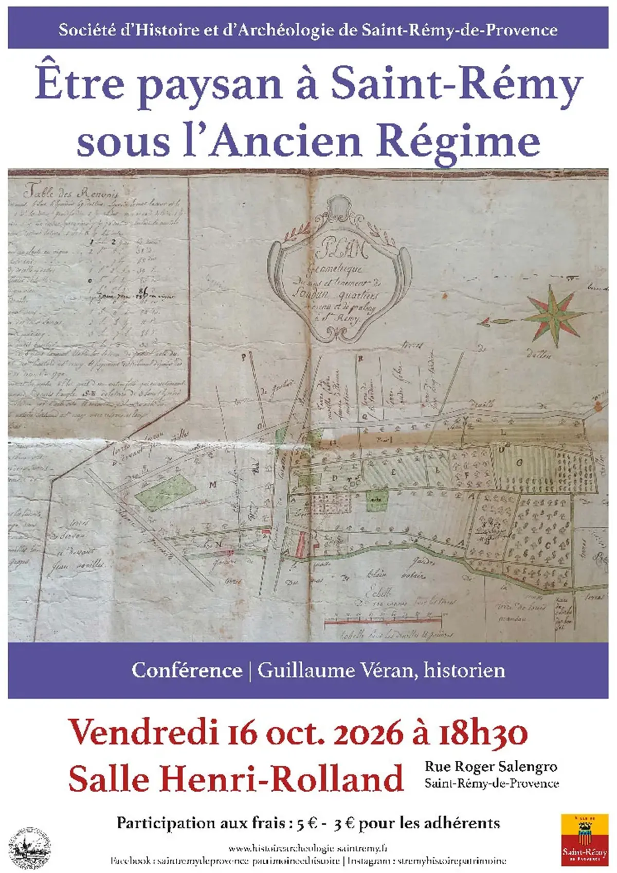 Conférence : Être paysan à Saint-Rémy sous l'ancien régime