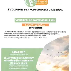 Conférence - Evolution des populations d'oiseaux