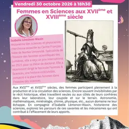 Conférence Femmes en sciences aux XVIIe et XVIIIe siècles / Planétarium Ludiver