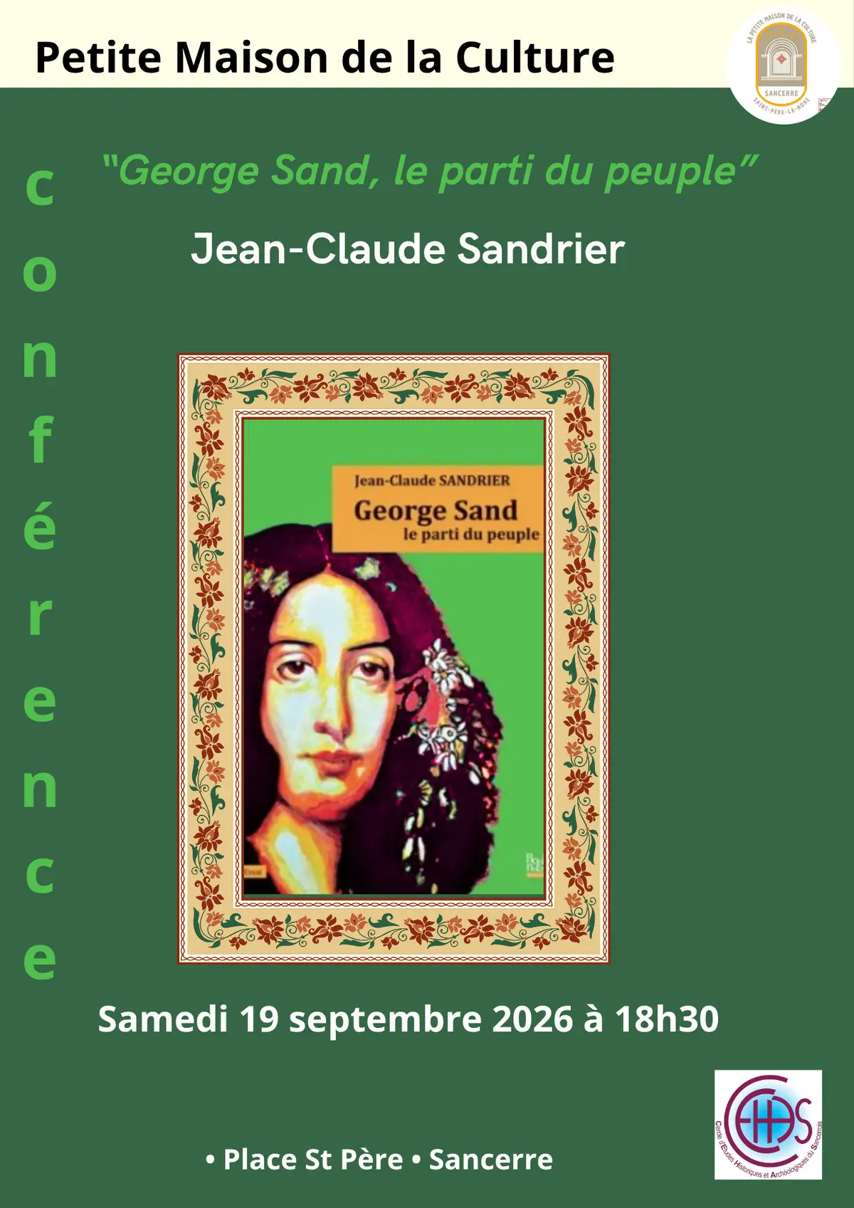 [Conference] George Sand, le parti du peuple par Jean-Claude Sandrier