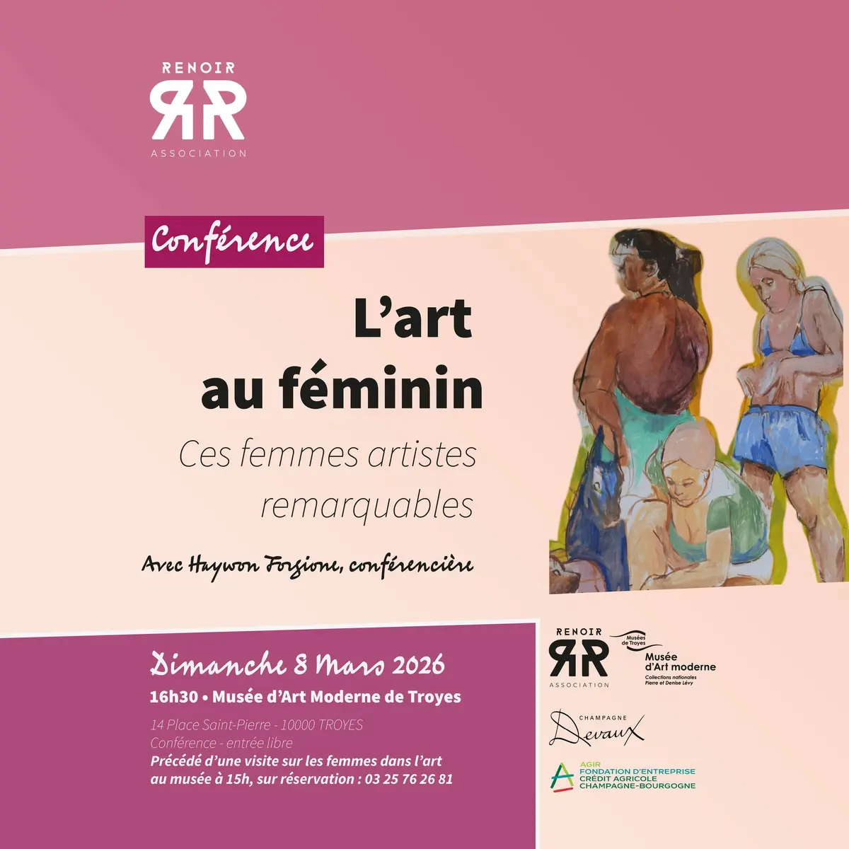 Conférence L'art au féminin : Ces femmes artistes remarquables