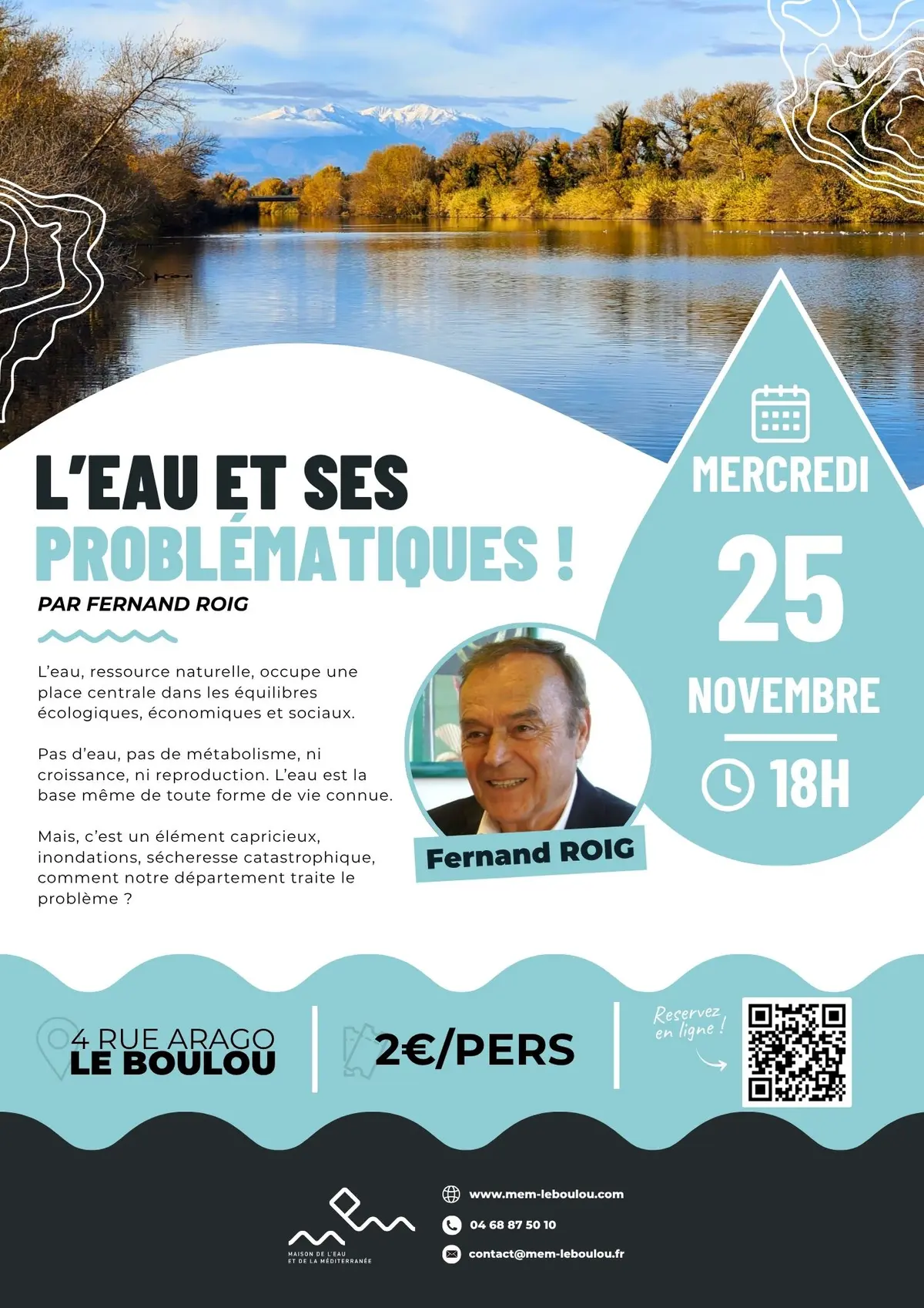 Conférence L’eau Et Ses Problématiques » Par Fernand Roig