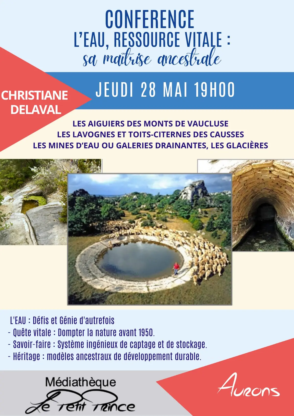 Conférence : L'eau, ressource vitale, sa maîtrise ancestrale
