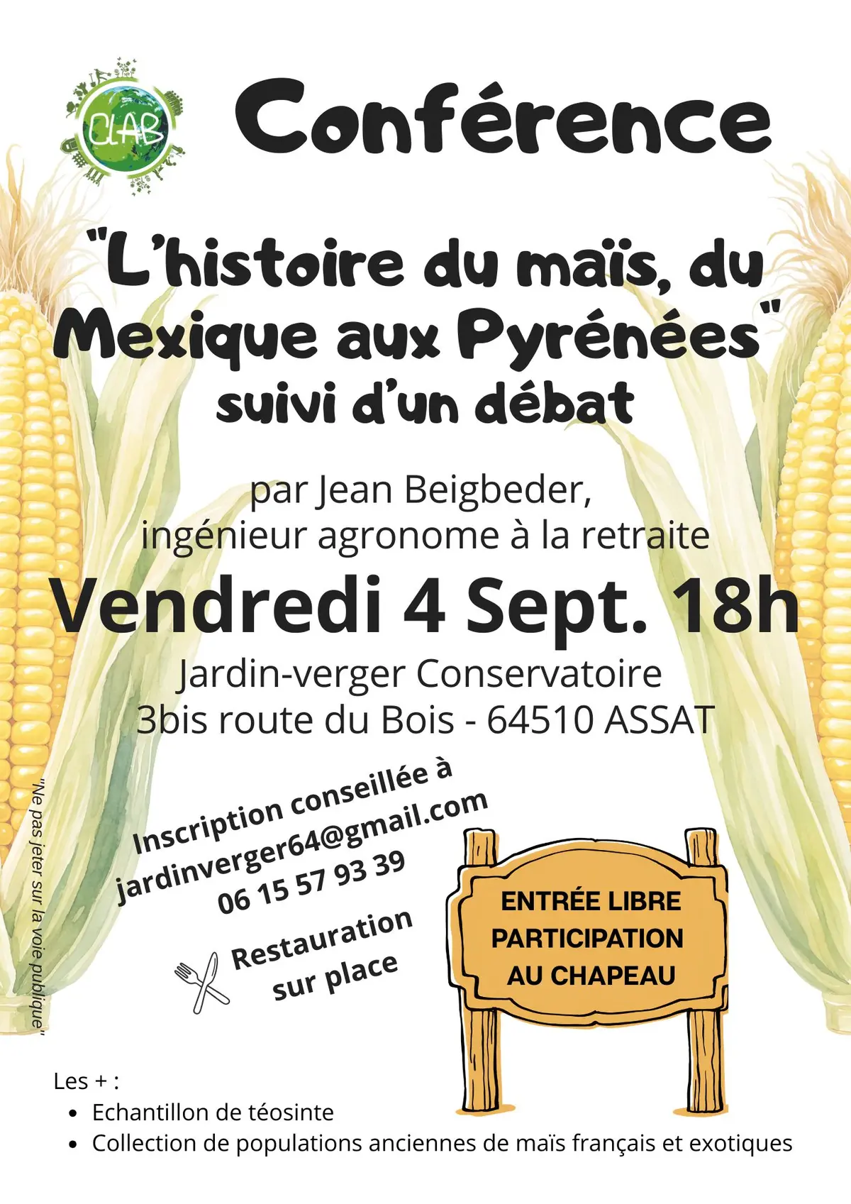 Conférence L'histoire du maïs, du Mexique aux Pyrénées