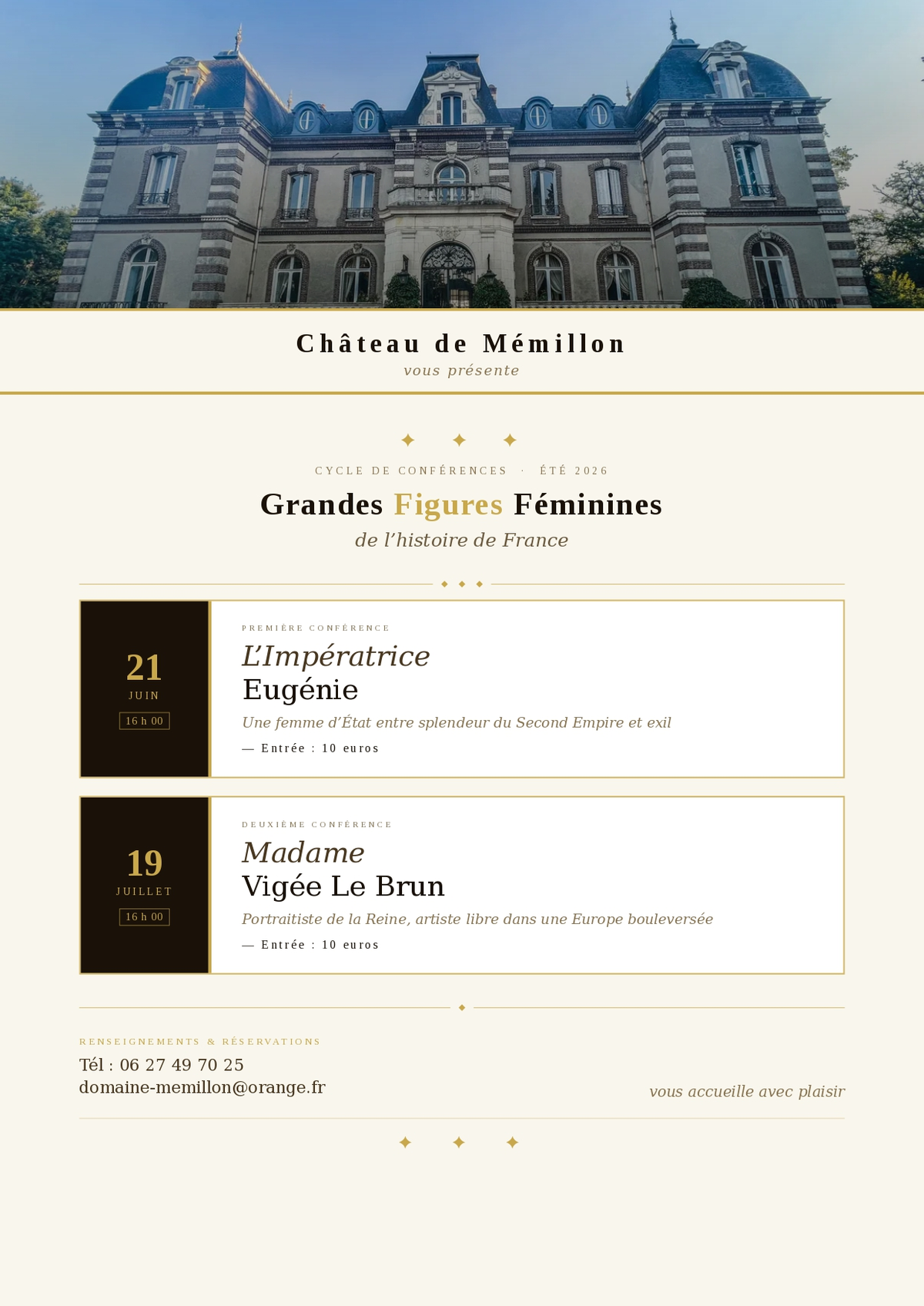 Conférence l'Impératrice Eugénie