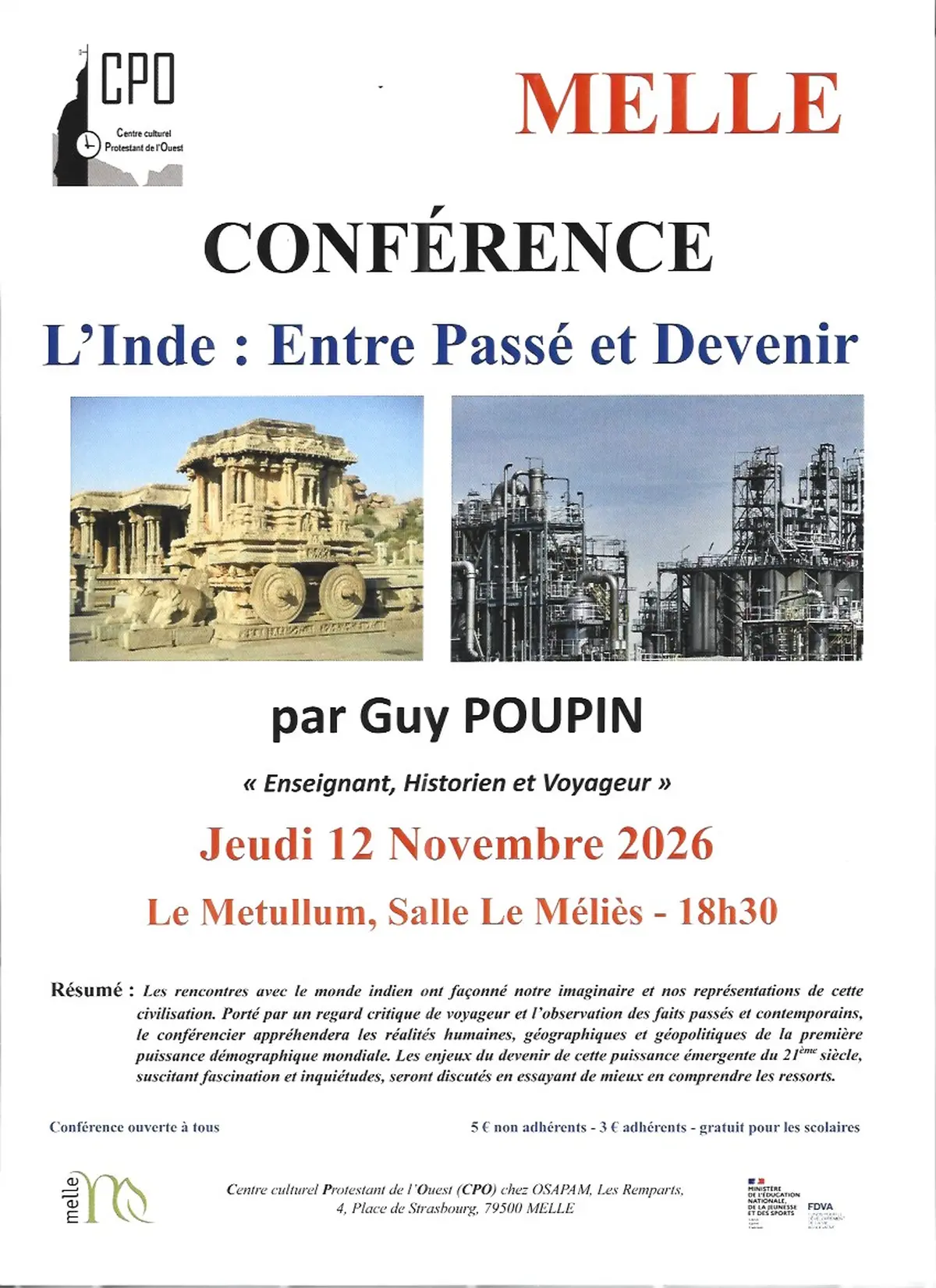 Conférence : L'Inde entre Passé et Devenir