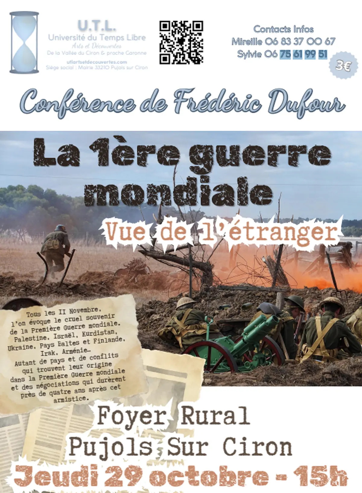 Conférence : La 1ère guerre mondiale vue de l'étranger
