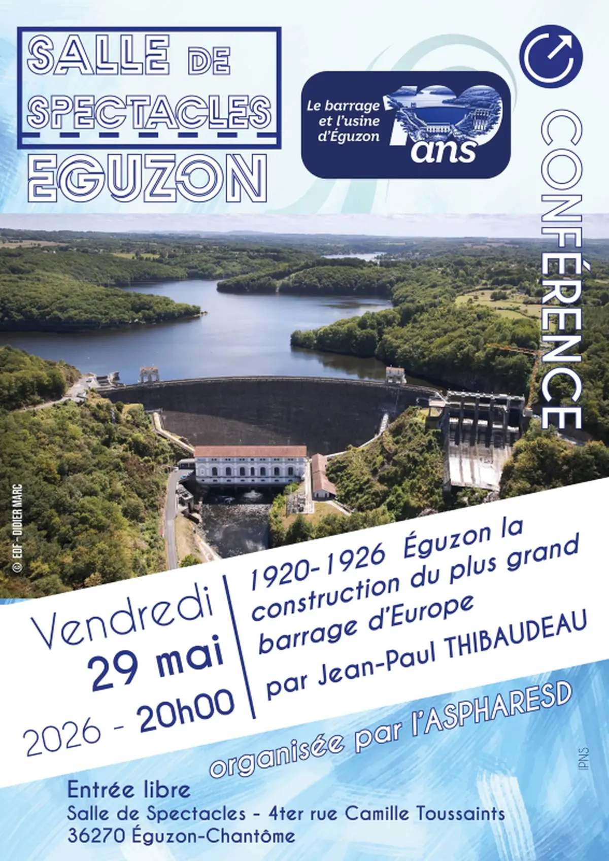 Conférence La construction du barrage d'Éguzon