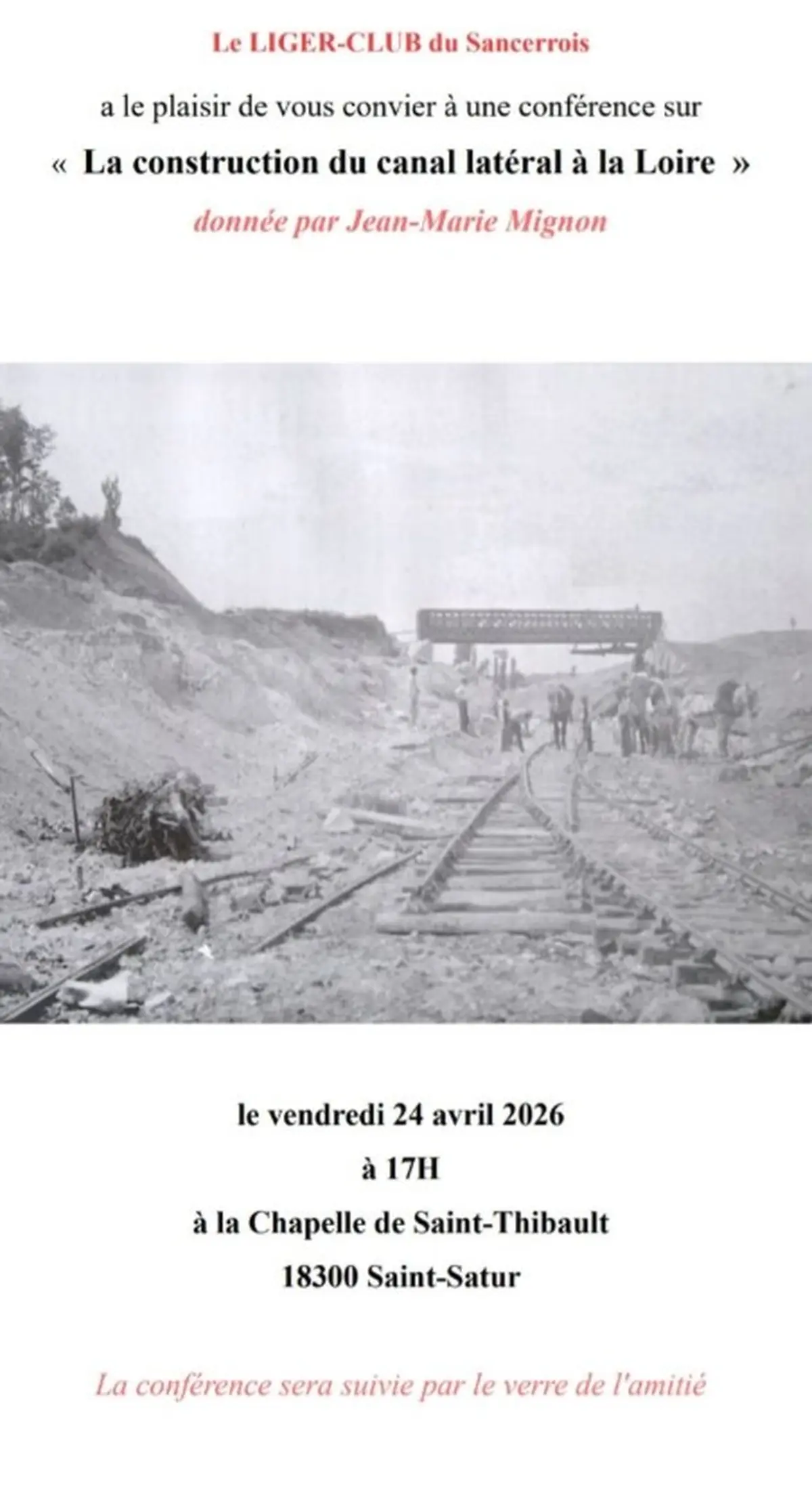 [CONFÉRENCE] La construction du canal