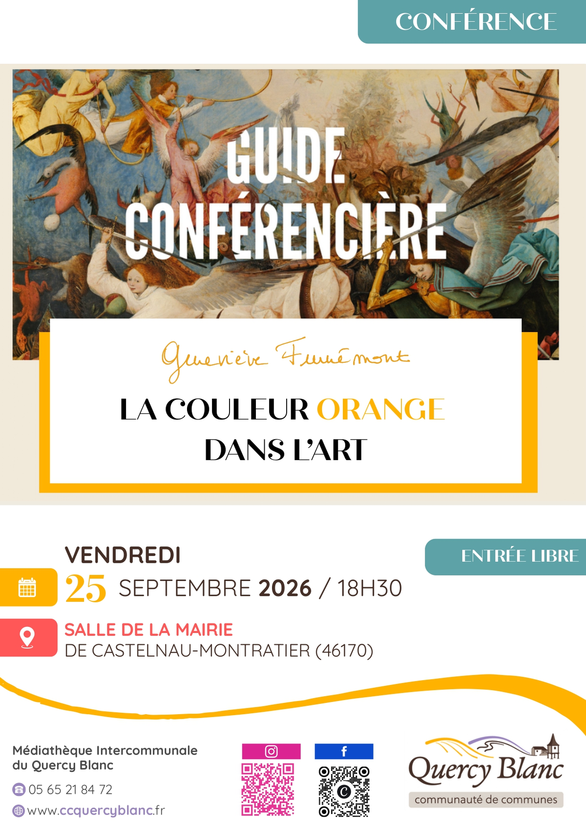 Conférence La couleur orange dans l'art