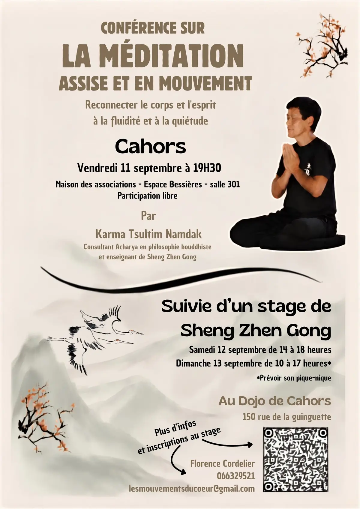 Conférence : La méditation assise et en mouvement