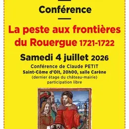 Conférence - La peste aux frontières du Rouergue 1721-1722