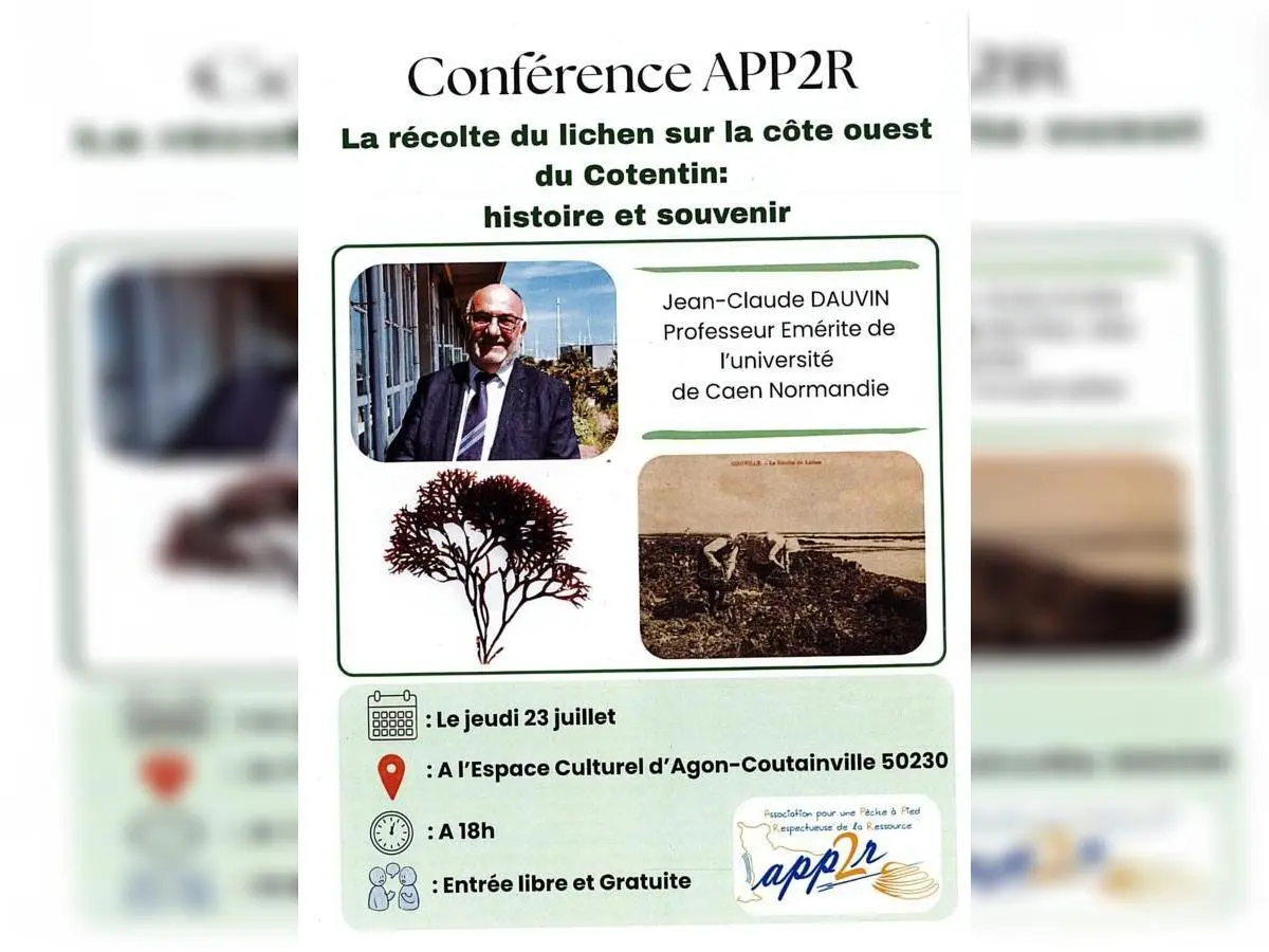 Conférence La récolte du lichen sur la côte ouest du Cotentin : histoire et souvenir