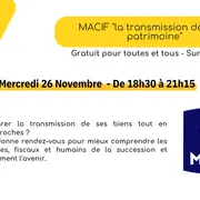 Conférence La transmission de votre patrimoine