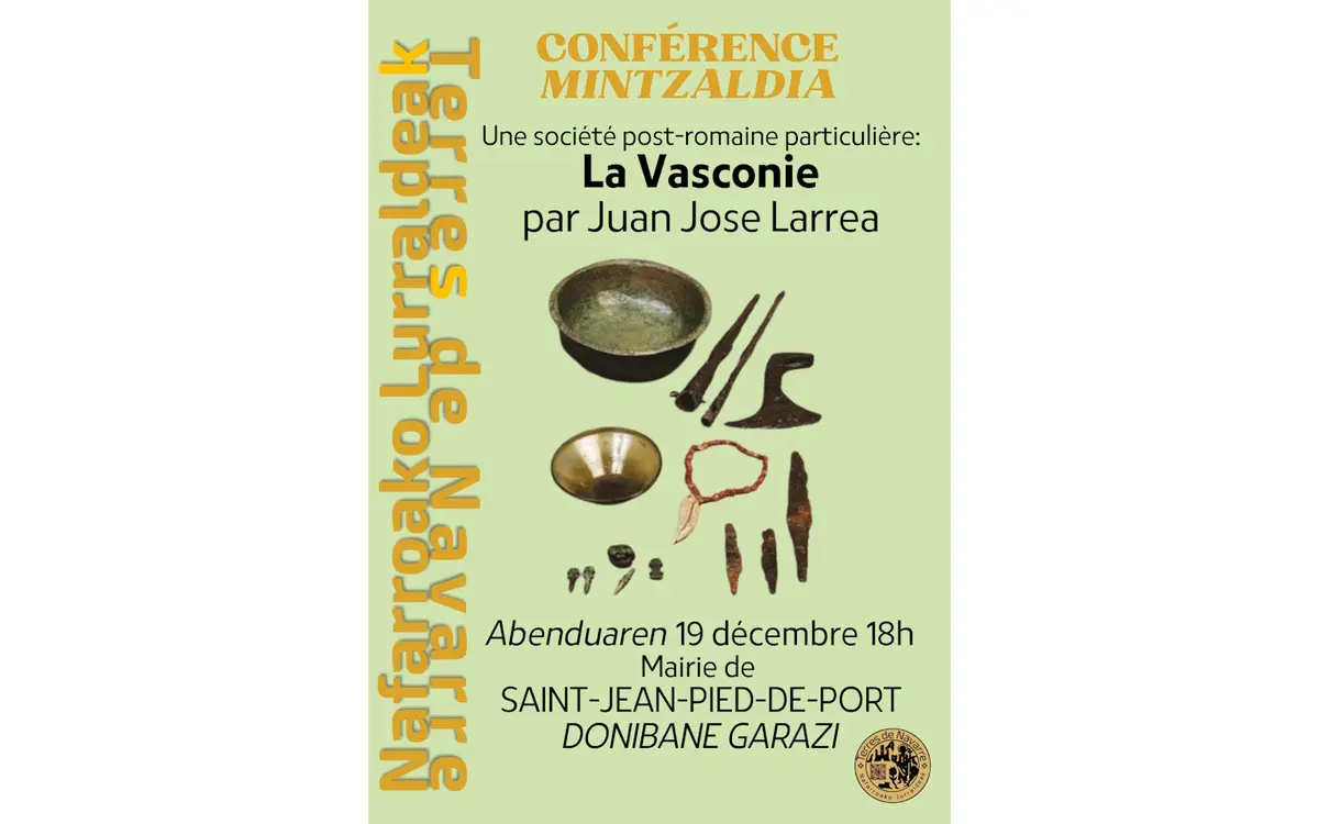 Conférence  la Vasconie, une société post-romaine particulière, par Juan José Larrea.