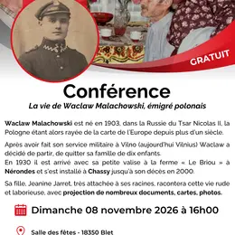 Conférence : La vie de Waclaw Malachowski, émigré polonais