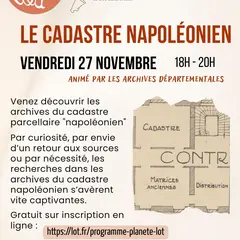 Conférence : le cadastre Napoléonien au 3e Lieu