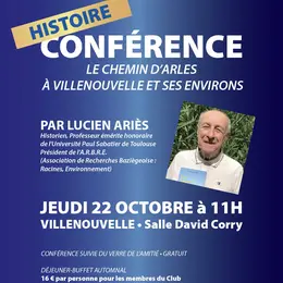 Conférence - Le Chemin D'Arles à Villenouvelle Et Ses Environs