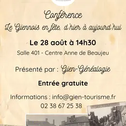 Conférence - Le Giennois en fête, d'hier à aujourd'hui