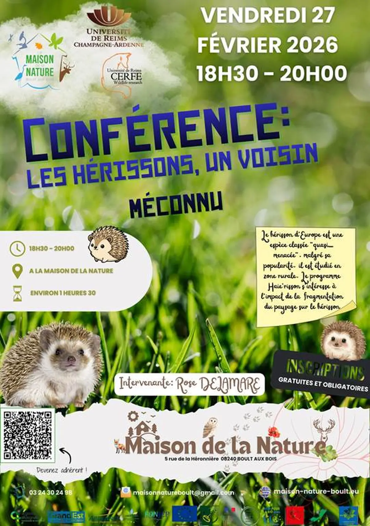 Conférence : Le Hérisson, un voisin méconnu