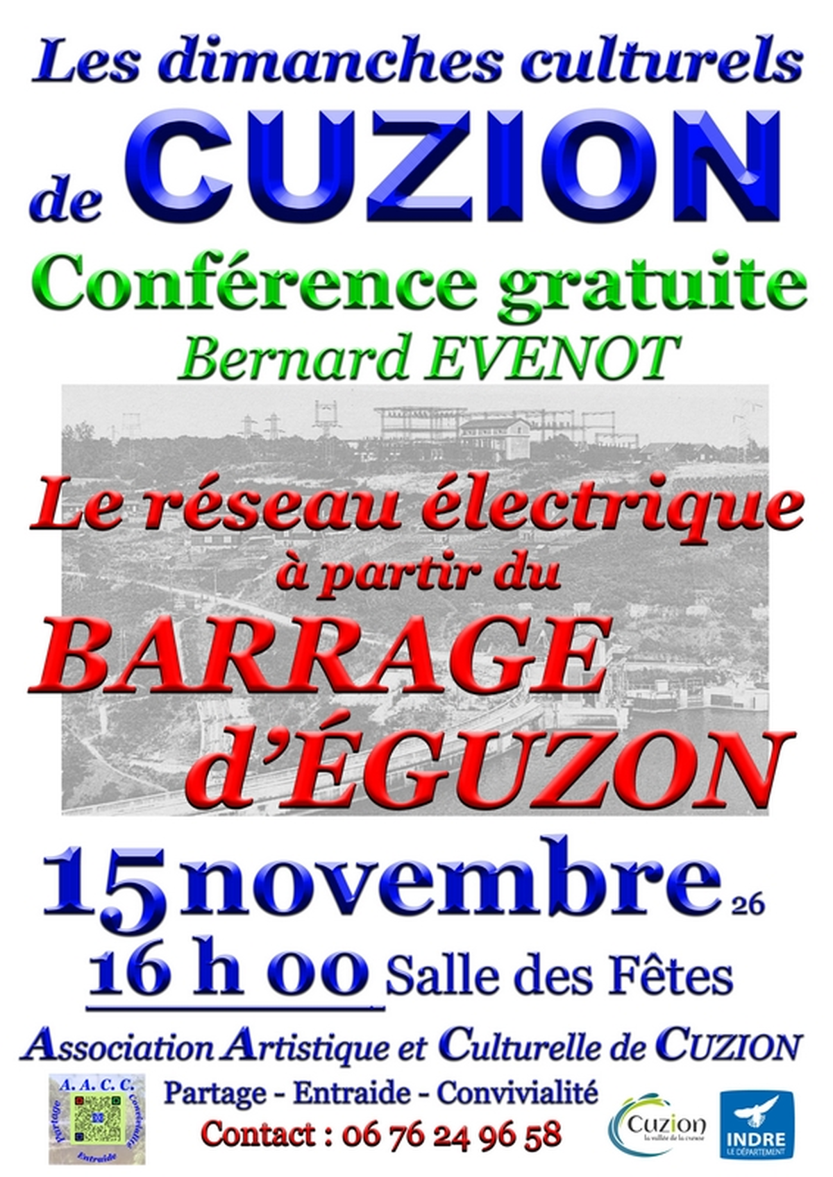 Conférence Le réseau électrique à partir du barrage d'Eguzon