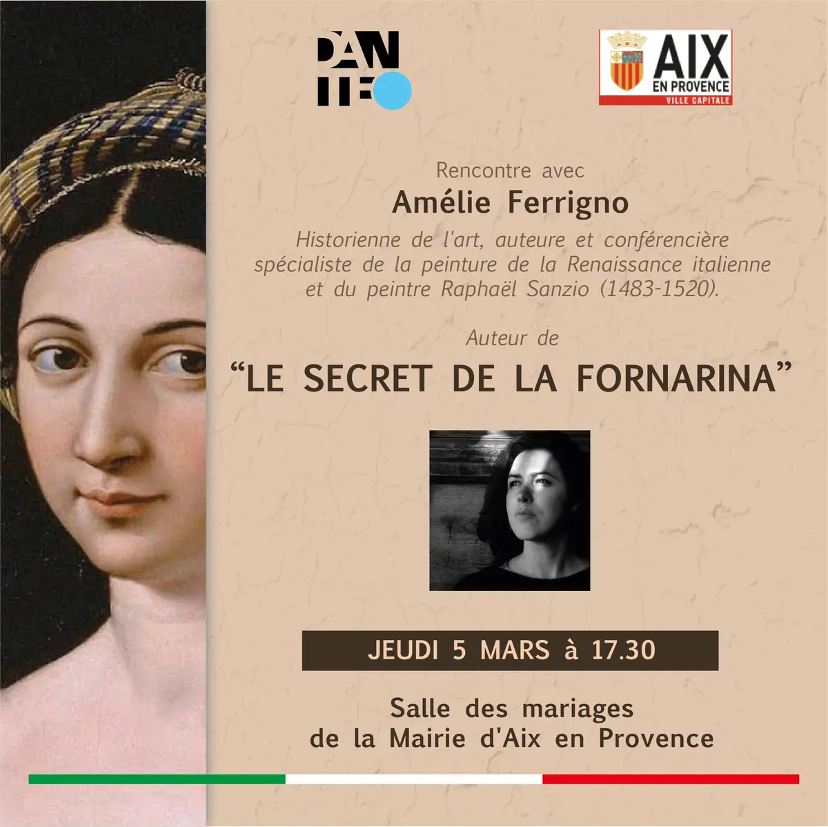 Conférence : Le secret de la Fornarina de Amélie Ferrigno