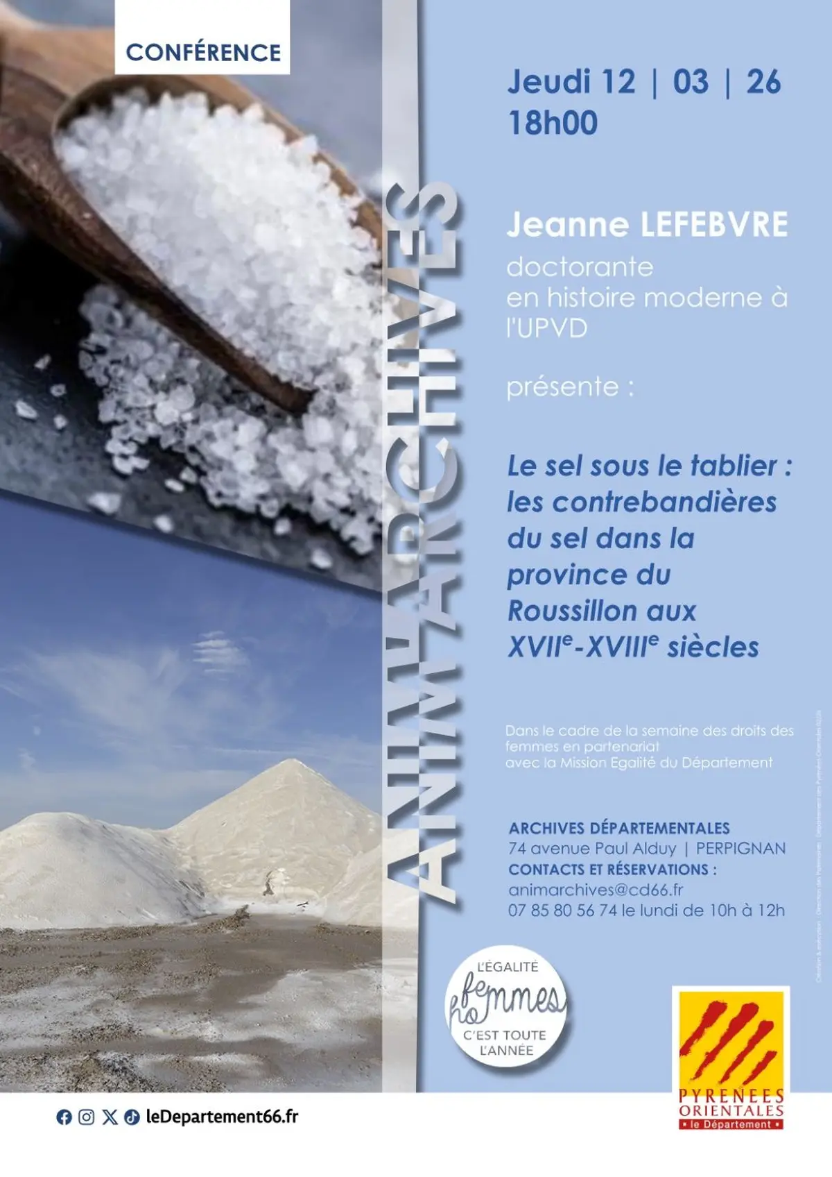 Conférence  Le Sel Sous Le Tablier De Jeanne Lefebvre