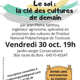 Conférence Le sol : la clé des cultures de demain