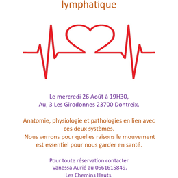 Conférence : Le système cardiovasculaire et lymphatique