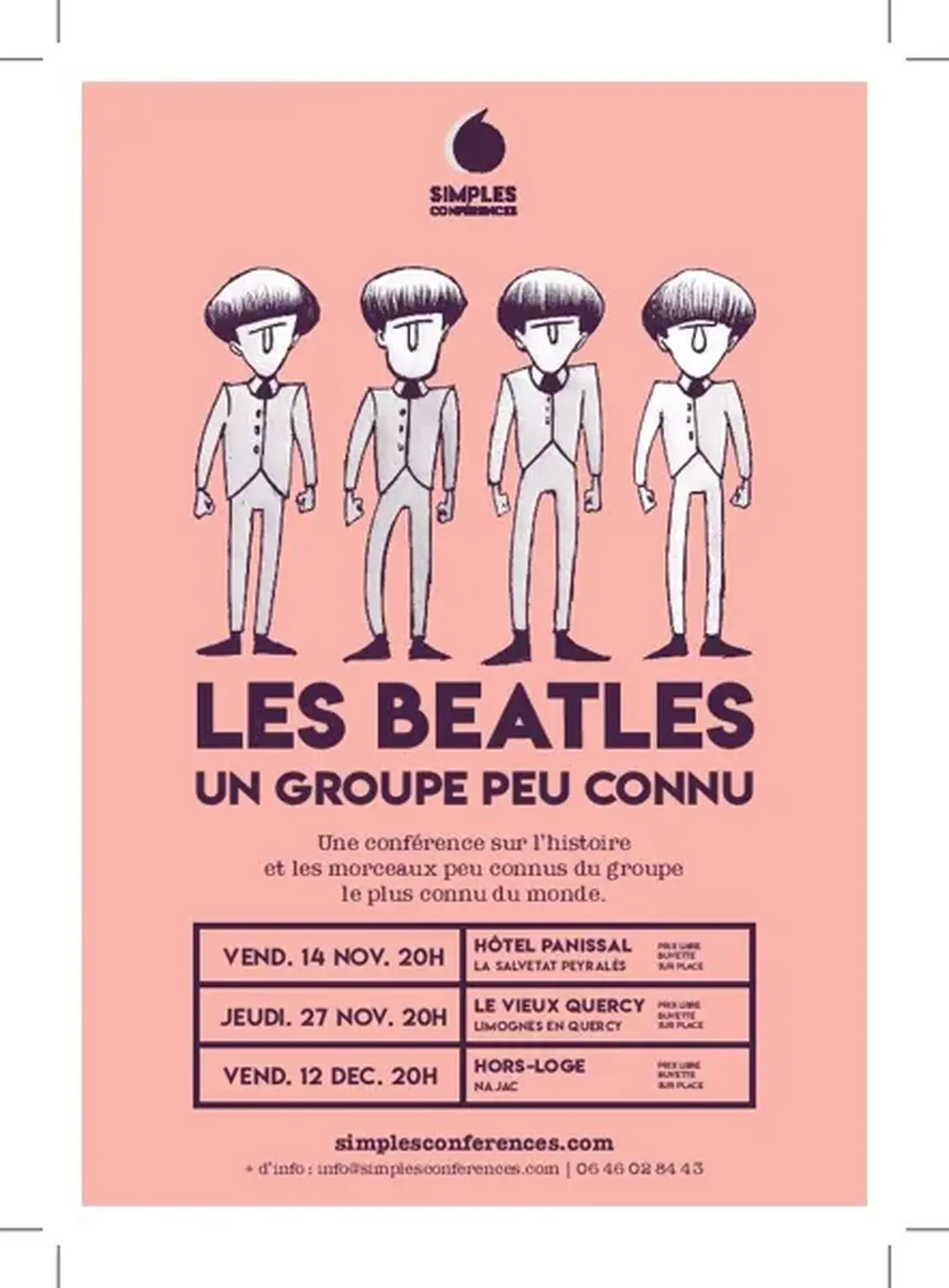 Conférence : Les Beatles : un groupe peu connu - Hors-Loge