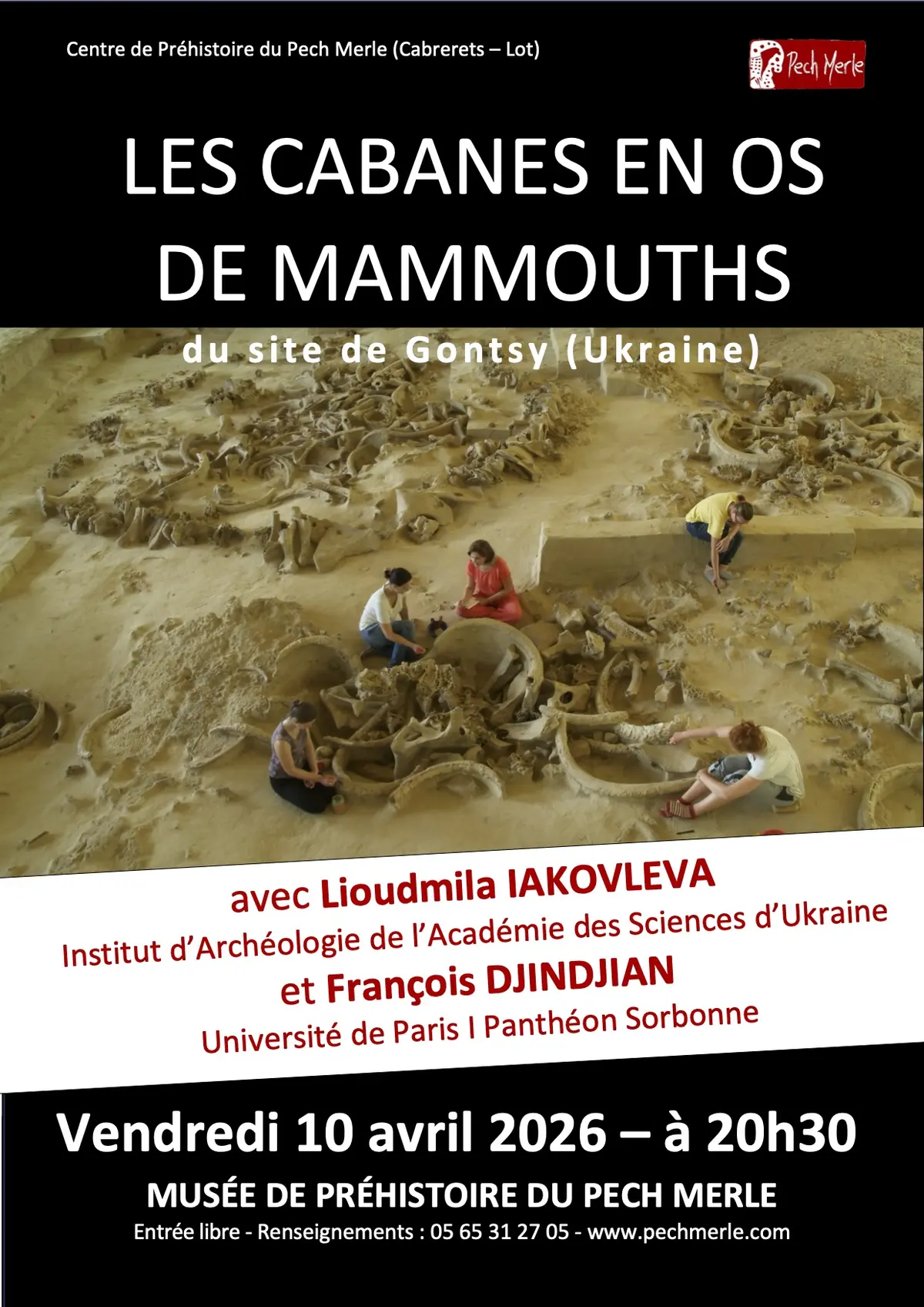 Conférence Les cabanes en os de mammouth