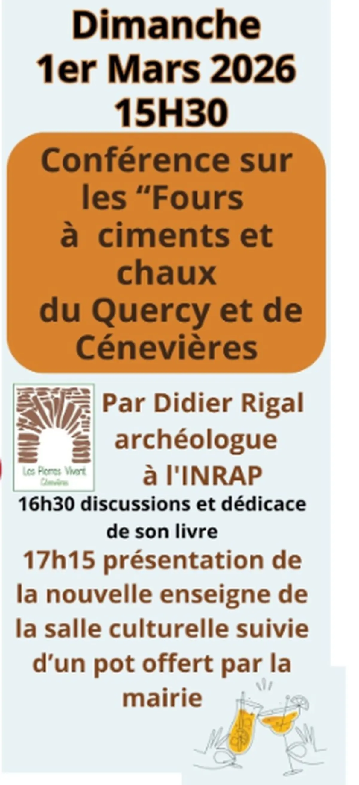 Conférence :  Les fours à ciments et chaux du Quercy et de Cénevières