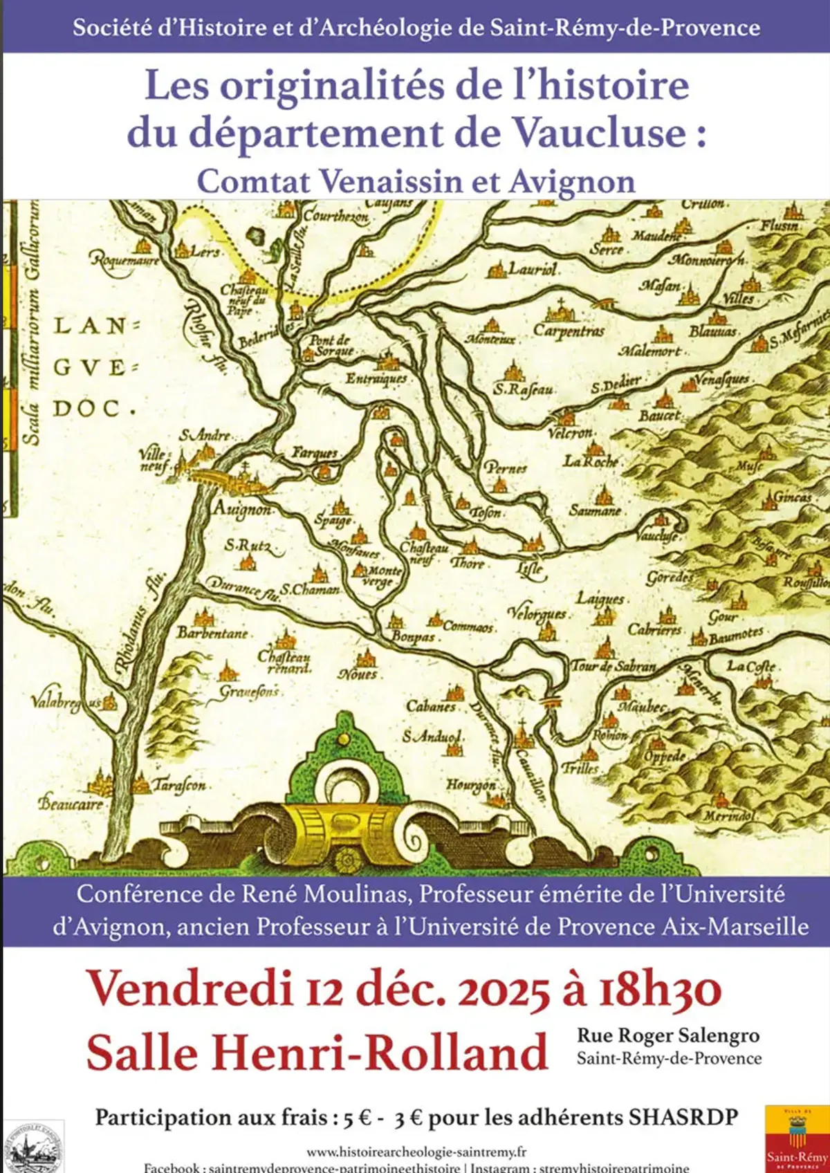 Conférence : Les originalités de l'histoire du département de Vaucluse