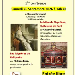 Conférence “Les Samedi de Pont” à l’espace communal de Pont-sur-Seine
