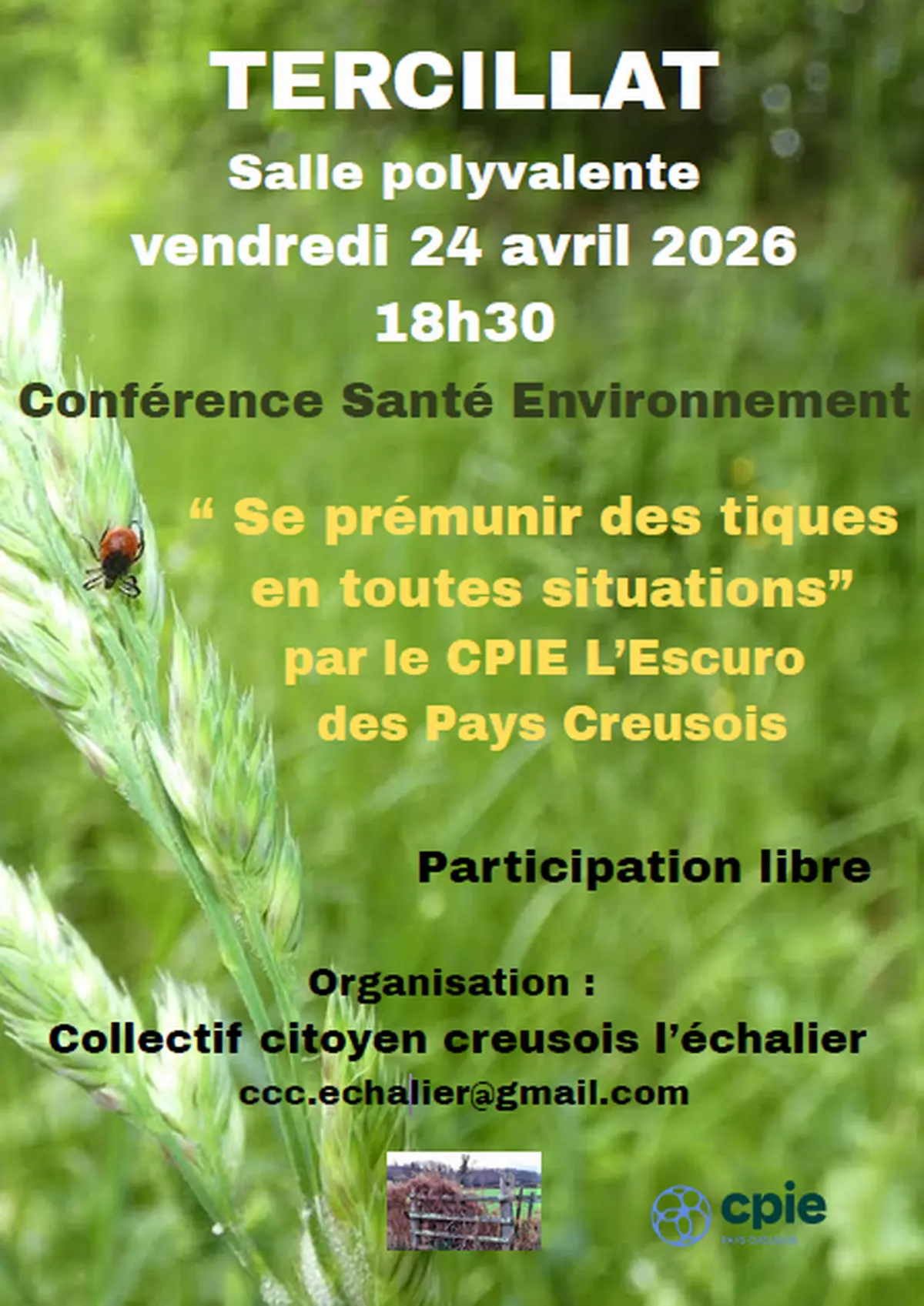 Conférence ''Les tiques''