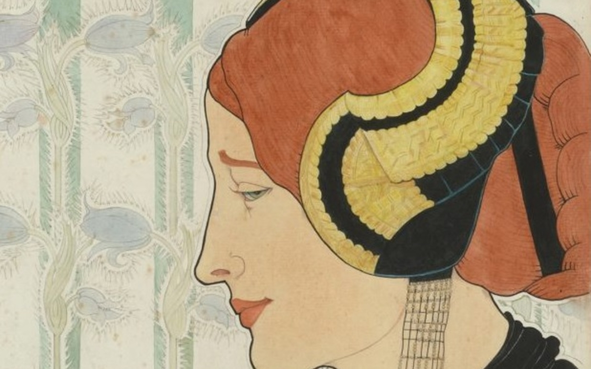 Profil à la coiffe, par Marguerite Burnat-Provins, Musée Jenisch (Vevey)