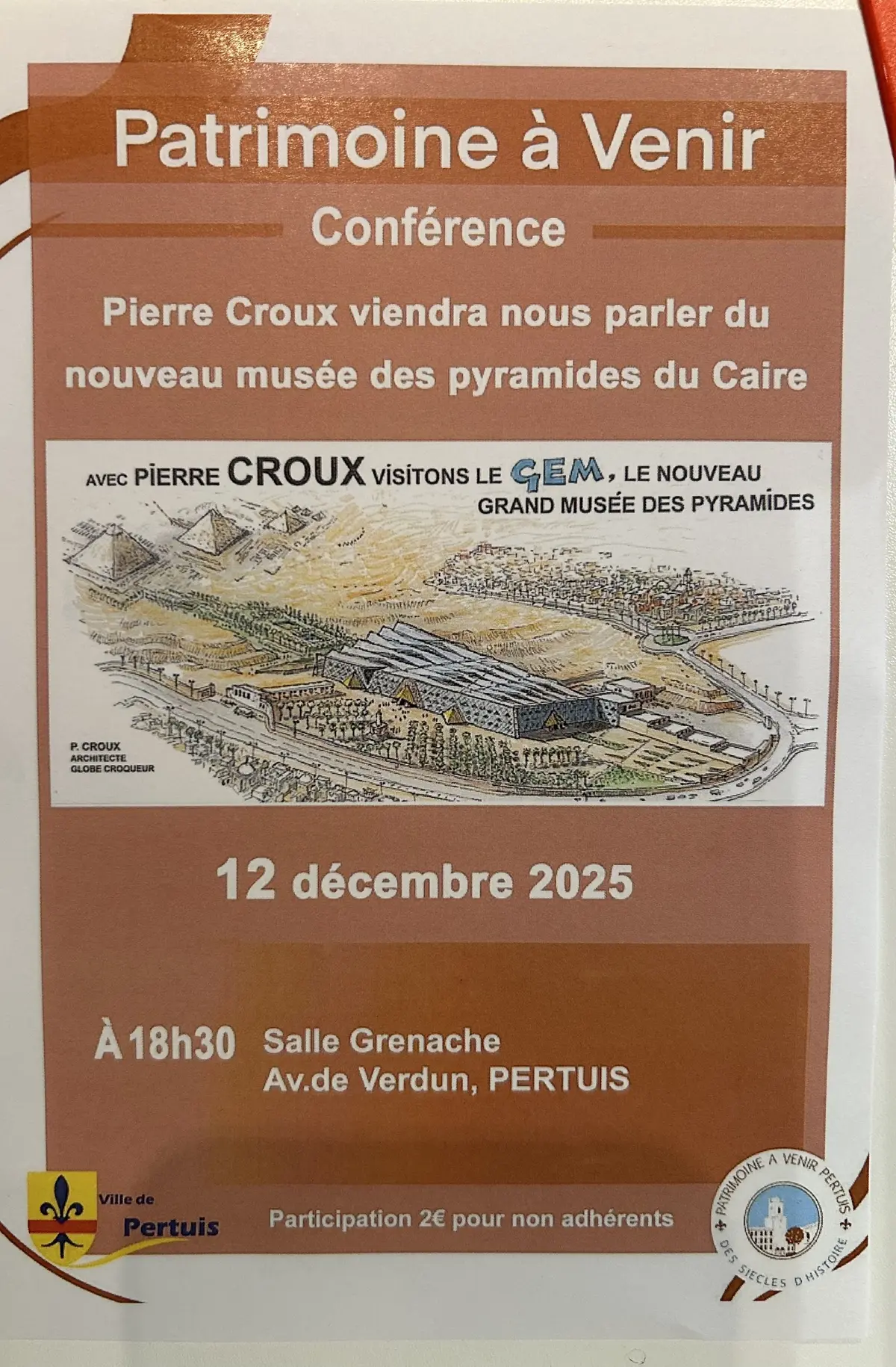 Conférence  nouveau musée des pyramides du Caire