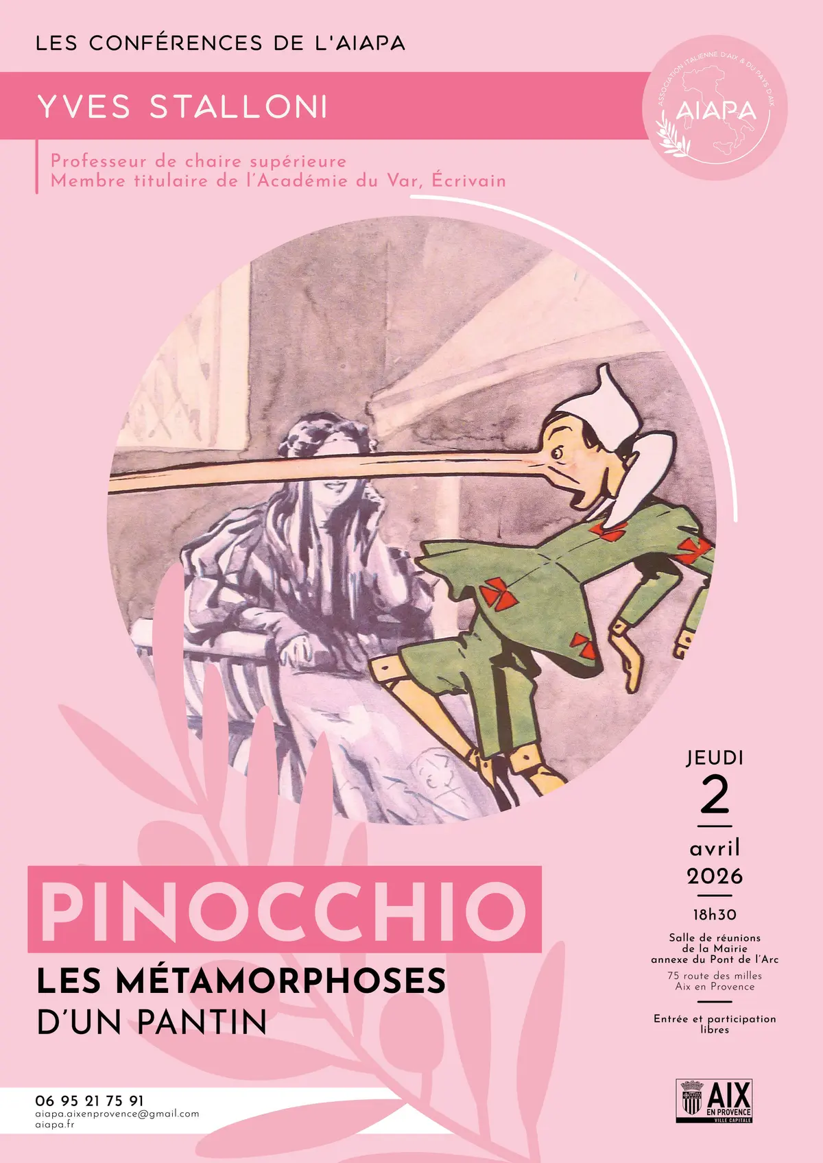 Conférence : Pinocchio ou Les métamorphoses d’un pantin