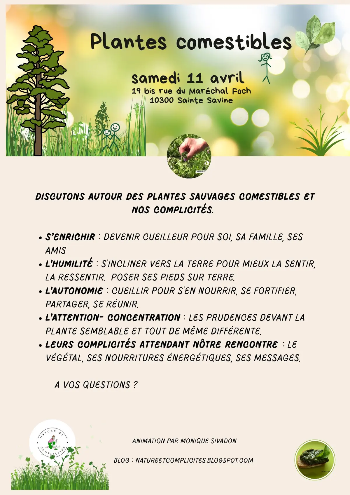 Conférence : Plantes sauvages et comestibles