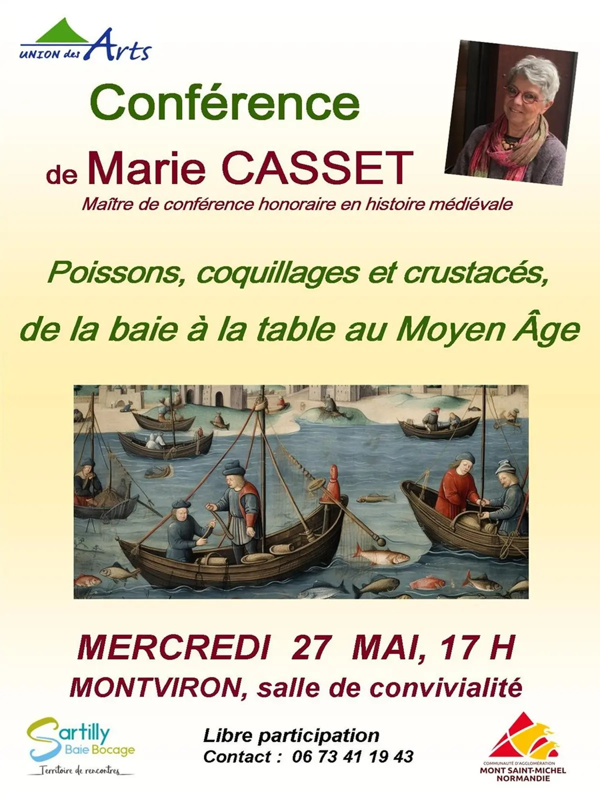 Conférence Poissons, coquillages et crustacés, de la baie à la table au Moyen Âge